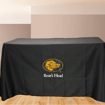 Golden Stitches Embroidery - Black Table Cover