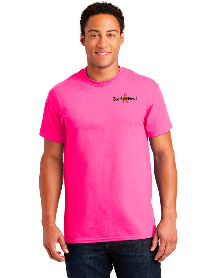 Heavy Cotton™100% Cotton T-Shirt (Breast Cancer Awareness) | Golden Stiches  Embroidery