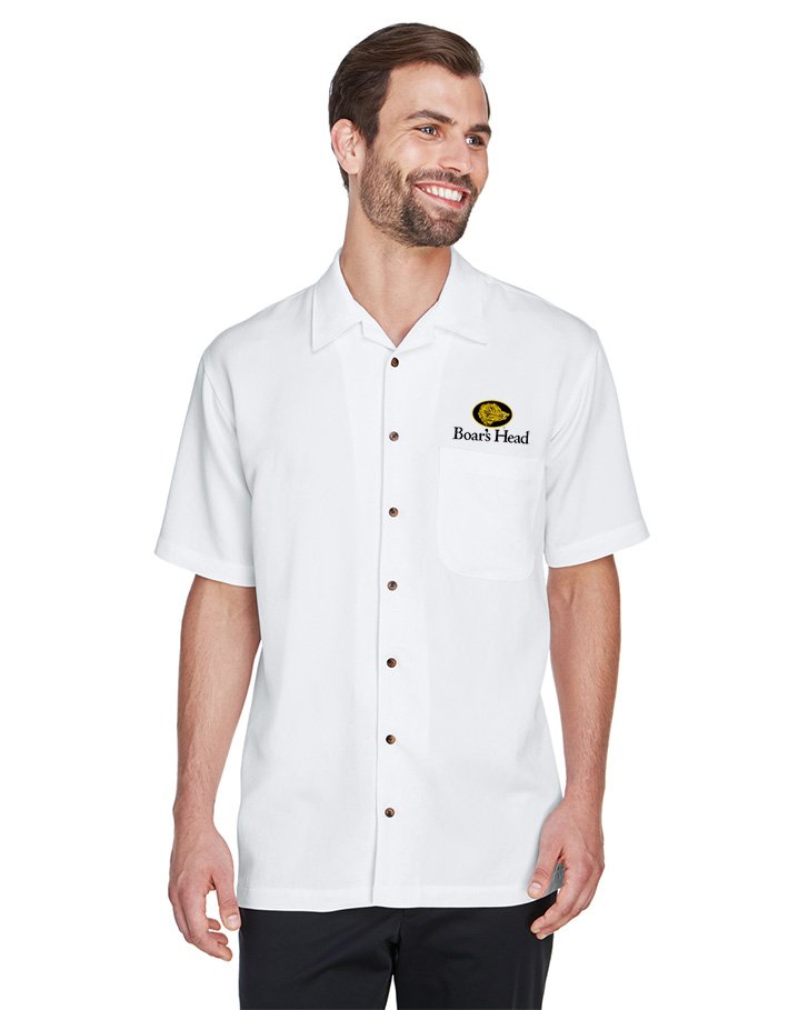 UltraClub Men’s Cabana Breeze Camp Shirt | Golden Stiches Embroidery