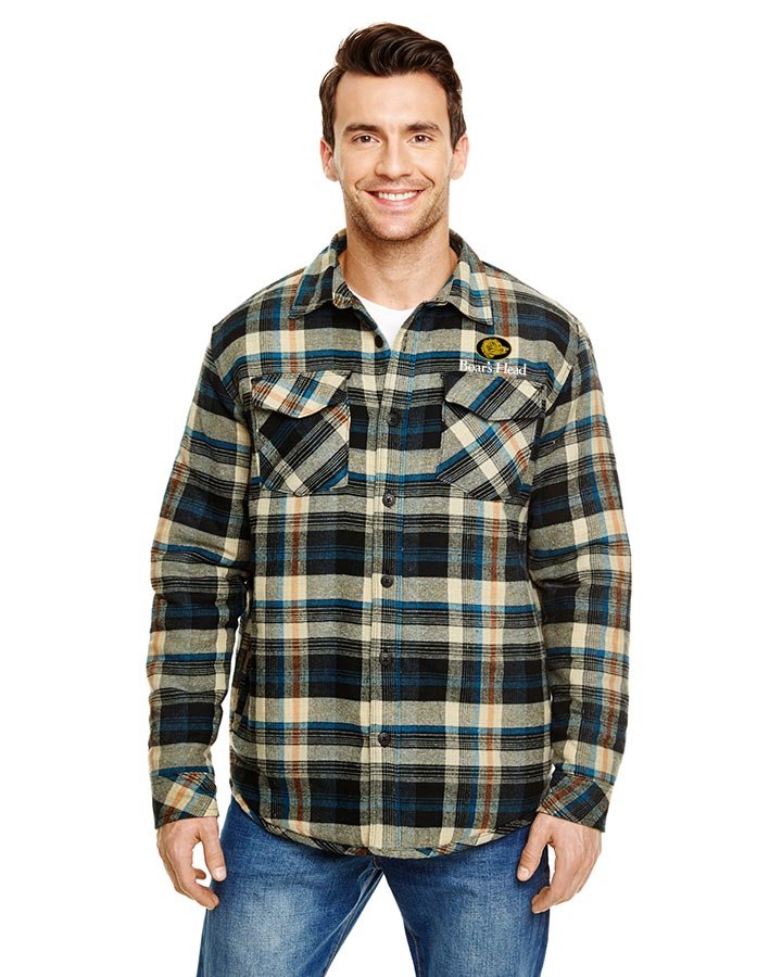 Flannel Quilted Jacket | Golden Stiches Embroidery