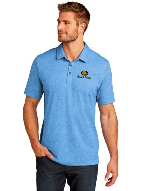 TravisMathew Oceanside Heather Polo | Golden Stiches Embroidery