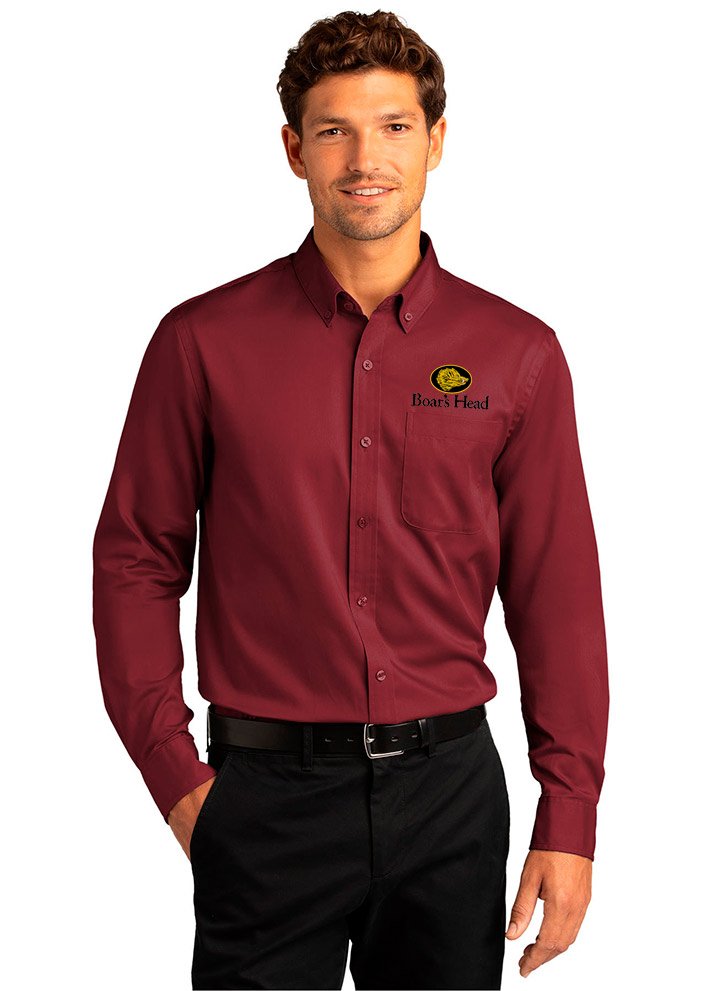 Port Authority® Long Sleeve SuperPro React™ Twill Shirt | Golden ...