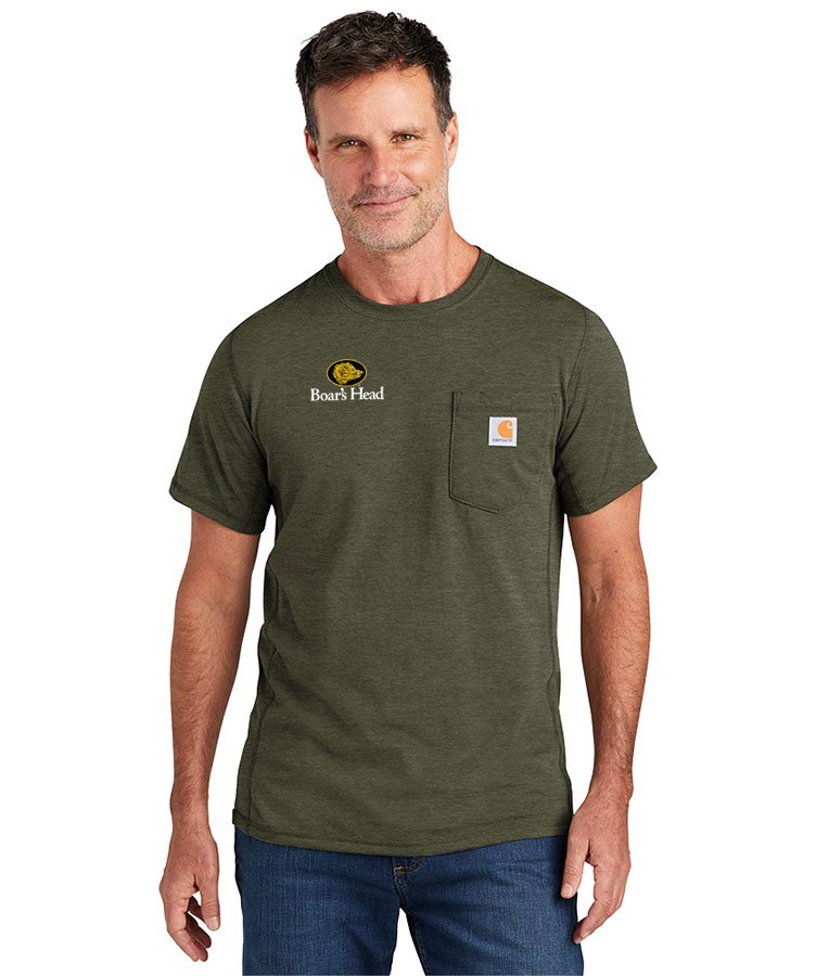 Carhartt Force® Short Sleeve Pocket T-Shirt | Golden Stiches Embroidery