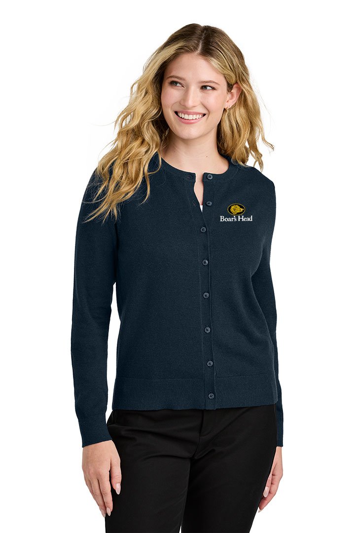 Port Authority® Women’s Easy Care Crewneck Cardigan Sweater - Image 4