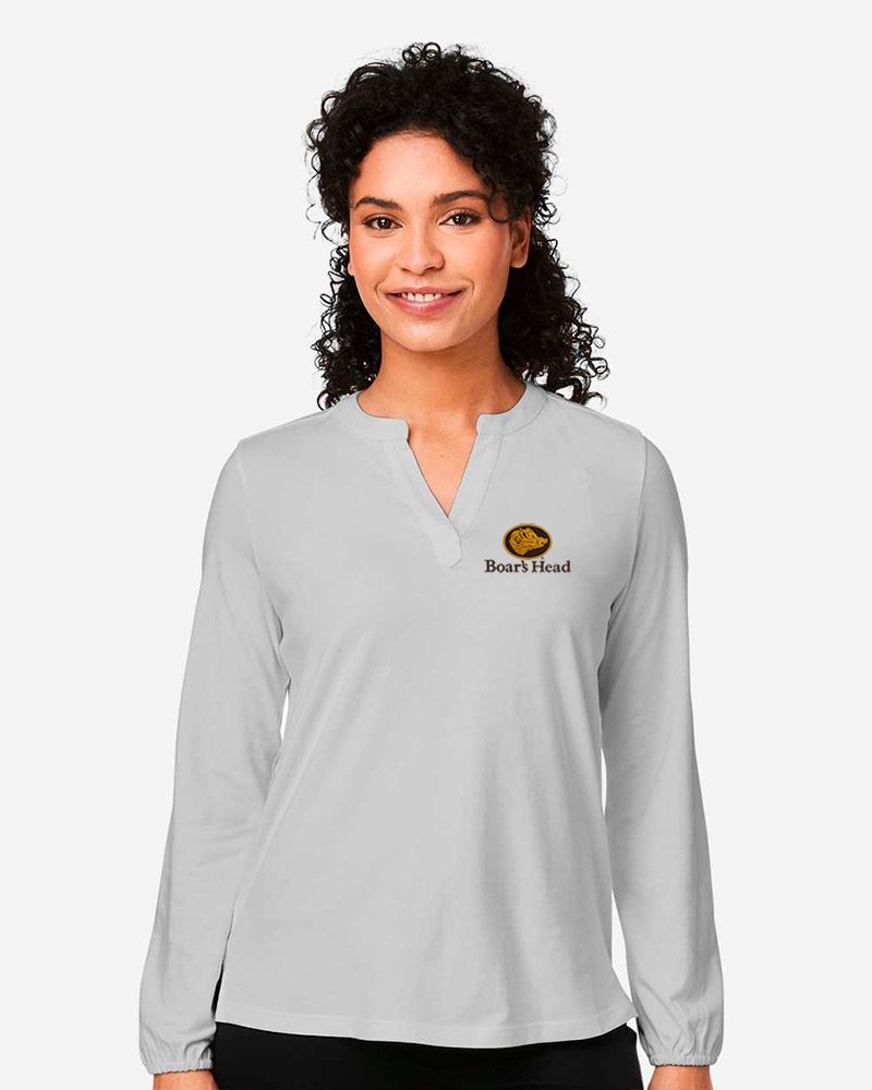 Devon & Jones Women's Raleigh Half-Placket Knit Top - Image 6