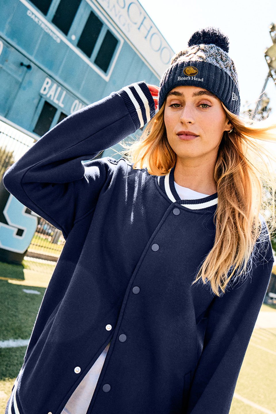 New Era® Marled Knit Pom Beanie