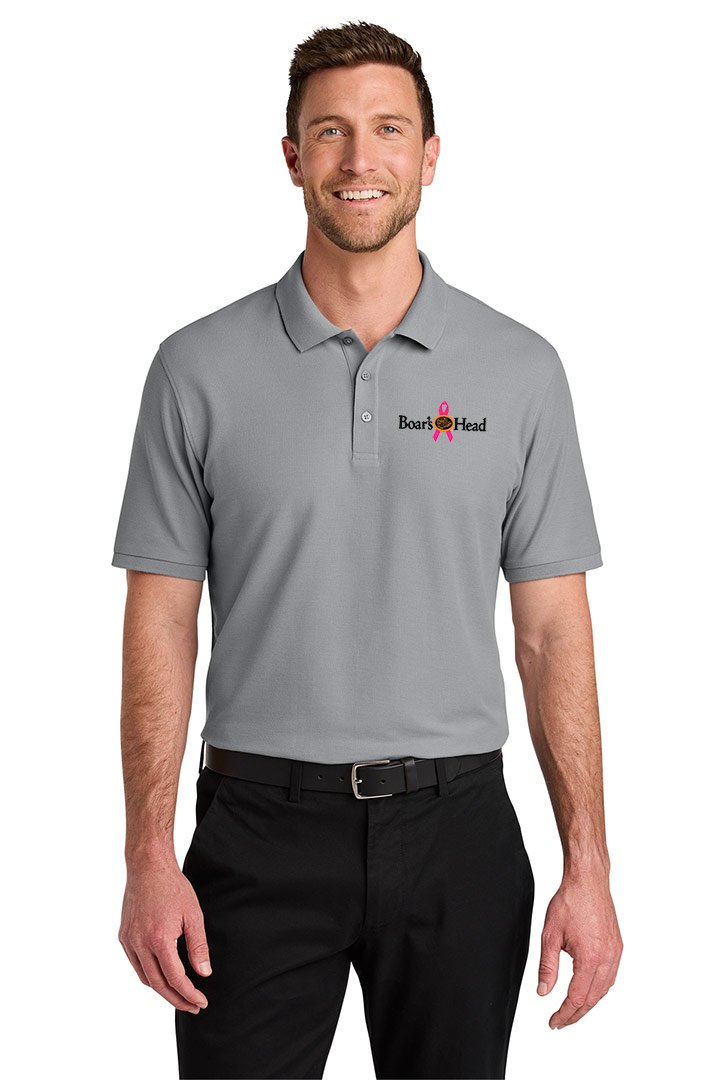 Port Authority® Wearever Signature Pique Polo (Breast Cancer Awareness LOGO) - Image 4