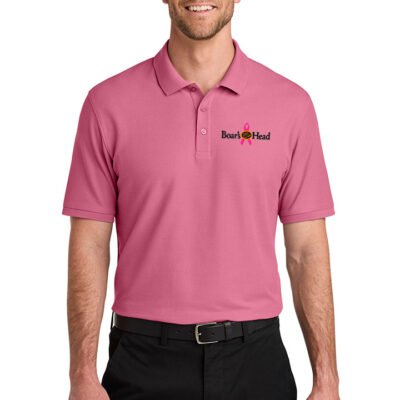 Port Authority® Wearever Signature Pique Polo (Breast Cancer Awareness LOGO)
