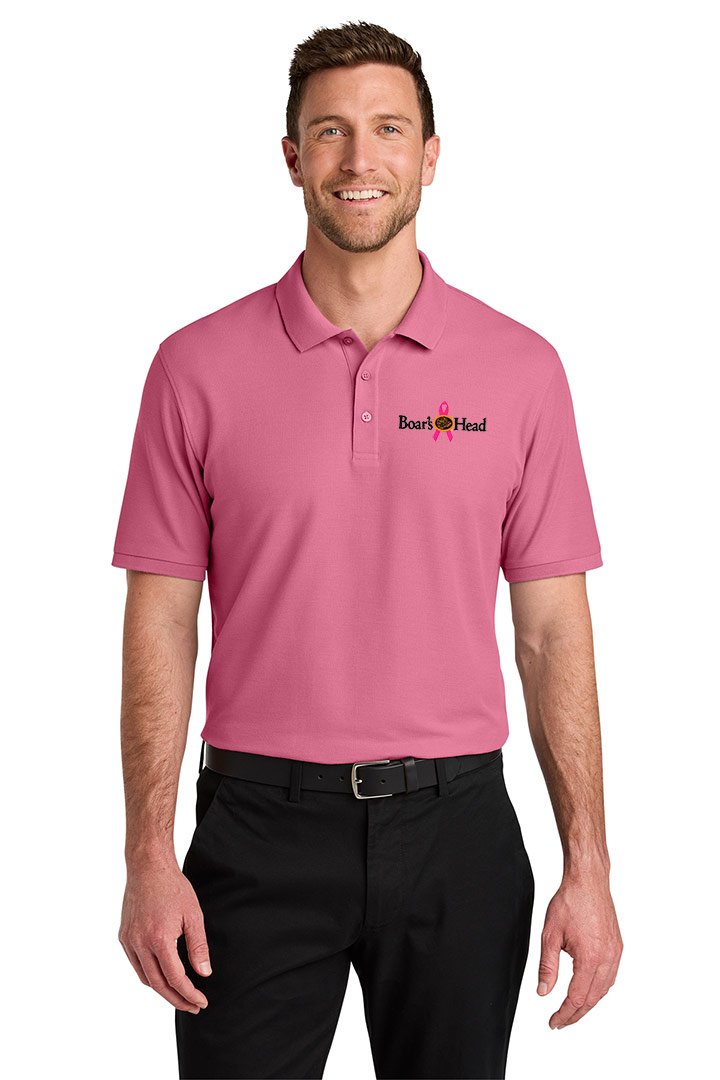 Port Authority® Wearever Signature Pique Polo (Breast Cancer Awareness LOGO)