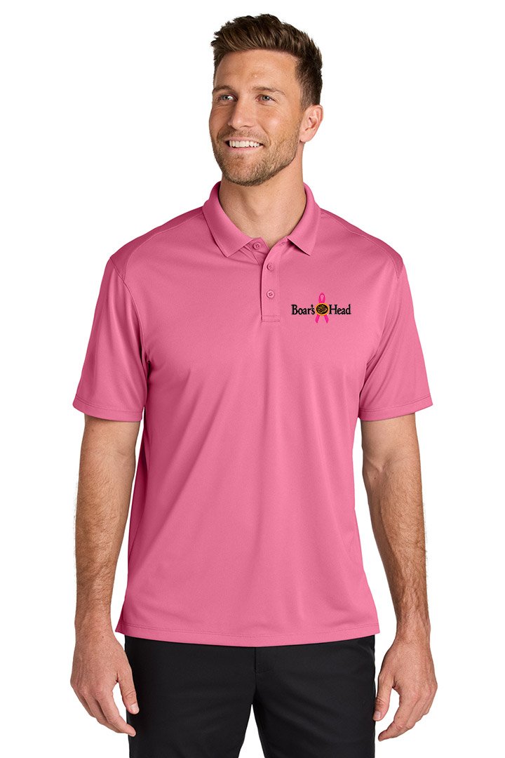 Port Authority® Wearever Performance Pique Polo (Breast Cancer Awareness LOGO)