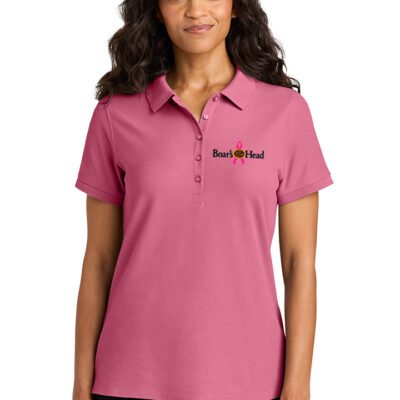 Port Authority® Women’s Wearever Signature Pique Polo  (Breast Cancer Awareness LOGO)