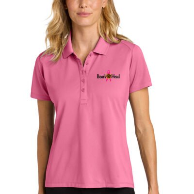 Port Authority® Women’s Wearever Performance Pique Polo (Breast Cancer Awareness LOGO)