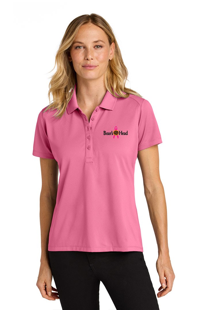 Port Authority® Women’s Wearever Performance Pique Polo (Breast Cancer Awareness LOGO)