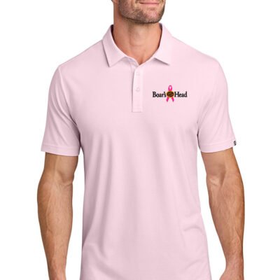 TravisMathew Crestview Polo (Breast Cancer Awareness LOGO)